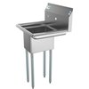 Koolmore 1 Compartment Stainless Steel  Commercial Kitchen Prep & Utility Sink with Drainboard SA101410-10R3